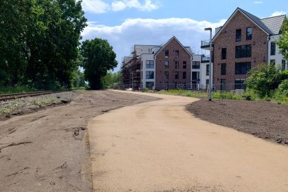 Piste cyclable KoMex® (jaune) à Spelle
