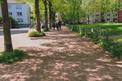 Essen Duitsland komex rood voetpaden
