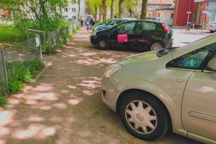 Essen komex rood parkeerplaats